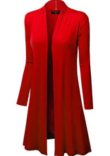 Load image into Gallery viewer, Womens Long Sleeve Open Front Cardigan