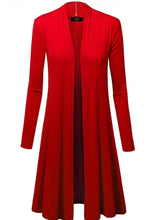 Load image into Gallery viewer, Womens Long Sleeve Open Front Cardigan