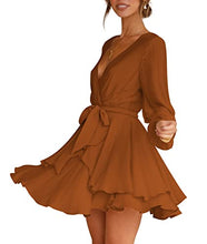 Load image into Gallery viewer, Women's V Neck Mini Dress