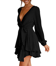 Load image into Gallery viewer, Women's V Neck Mini Dress