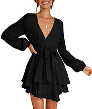 Load image into Gallery viewer, Women's V Neck Mini Dress