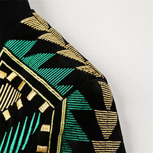Load image into Gallery viewer, Noble Men Vintage Gold Embroidered Blazer