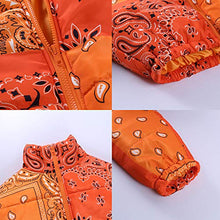 Load image into Gallery viewer, Women Bandana Printed Cropped Puffer Jacket