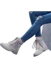 Load image into Gallery viewer, Women's Ankle Bootie Combat Boots