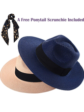 Load image into Gallery viewer, 2-Pack Straw Beach Hats For Women