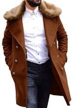 Load image into Gallery viewer, Noble Men's Faux Fur Trench Coat