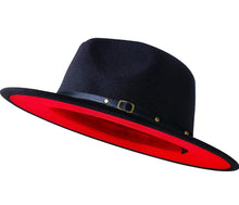 Load image into Gallery viewer, Wide Brim Two Tone Fedora Hats