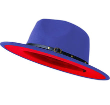 Load image into Gallery viewer, Wide Brim Two Tone Fedora Hats