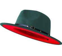 Load image into Gallery viewer, Wide Brim Two Tone Fedora Hats