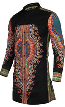 Load image into Gallery viewer, Men's African Dashiki Print Long Sleeve Button Down Shirt