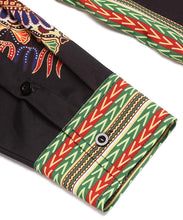 Load image into Gallery viewer, Men's African Dashiki Print Long Sleeve Button Down Shirt