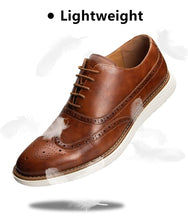 Load image into Gallery viewer, Men's Oxford Lace-up Wingtip Shoes