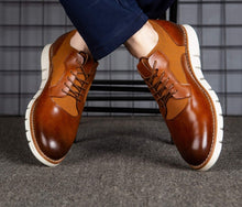 Load image into Gallery viewer, Men's Oxford Lace-up Wingtip Shoe