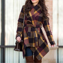 Load image into Gallery viewer, Women's Turn Down Shawl Collar Blend Coat