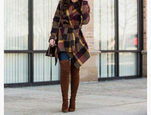 Load image into Gallery viewer, Women's Turn Down Shawl Collar Blend Coat