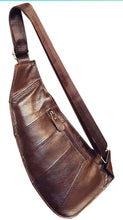 Load image into Gallery viewer, Leather Sling Crossbody Shoulder Backpack for Men Women