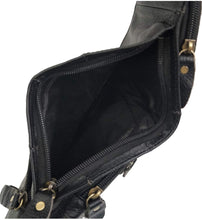 Load image into Gallery viewer, Leather Sling Crossbody Shoulder Backpack for Men Women