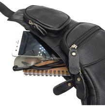 Load image into Gallery viewer, Leather Sling Crossbody Shoulder Backpack for Men Women