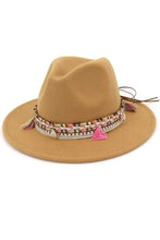 Load image into Gallery viewer, Women's Felt Fedora With Tassel