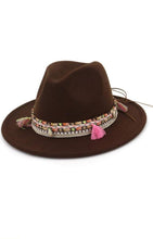 Load image into Gallery viewer, Women's Felt Fedora With Tassel