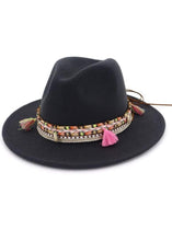 Load image into Gallery viewer, Women's Felt Fedora With Tassel