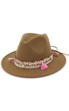 Load image into Gallery viewer, Women's Felt Fedora With Tassel