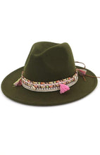 Load image into Gallery viewer, Women's Felt Fedora With Tassel