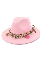 Load image into Gallery viewer, Women's Felt Fedora With Tassel
