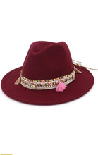 Load image into Gallery viewer, Women's Felt Fedora With Tassel