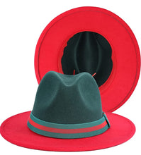 Load image into Gallery viewer, Wide Brim Fedora Hat with Adjustable Drawstring