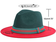 Load image into Gallery viewer, Wide Brim Fedora Hat with Adjustable Drawstring