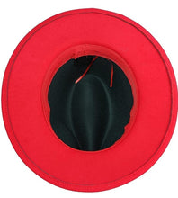 Load image into Gallery viewer, Wide Brim Fedora Hat with Adjustable Drawstring