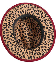 Load image into Gallery viewer, Leopard Wide Brim Fedora Hats