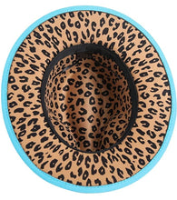 Load image into Gallery viewer, Leopard Wide Brim Fedora Hats