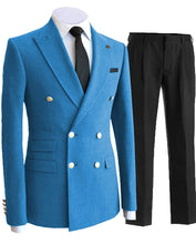 Load image into Gallery viewer, Men's 2 Piece Double Breasted Suits