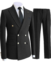 Load image into Gallery viewer, Men's 2 Piece Double Breasted Suits
