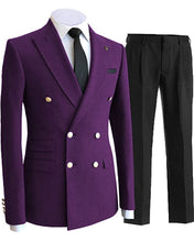 Load image into Gallery viewer, Men's 2 Piece Double Breasted Suits