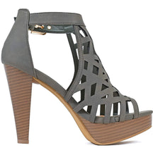 Load image into Gallery viewer, Womens Stiletto Peep Toe Platform High Heel Sandal