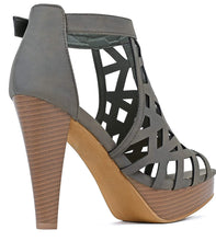 Load image into Gallery viewer, Womens Stiletto Peep Toe Platform High Heel Sandal