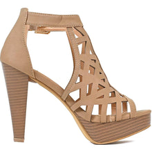 Load image into Gallery viewer, Womens Stiletto Peep Toe Platform High Heel Sandal