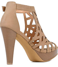 Load image into Gallery viewer, Womens Stiletto Peep Toe Platform High Heel Sandal
