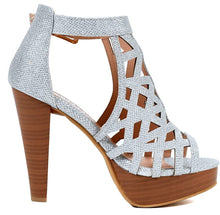 Load image into Gallery viewer, Womens Stiletto Peep Toe Platform High Heel Sandal