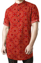Load image into Gallery viewer, Men's African Dashiki Boho Print Short Sleeve Button Down Shirt