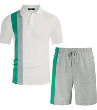 Load image into Gallery viewer, Men's Fashion Short Sleeve 2 Piece Short Set