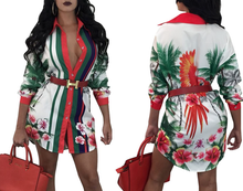 Load image into Gallery viewer, Empress Button Down Long Sleeve Mini Dress