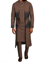 Load image into Gallery viewer, Noble Men`s Suit Long Coat Dashiki  4 Piece Set