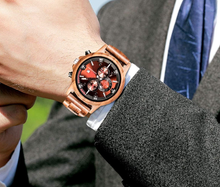 Load image into Gallery viewer, Noble Men Stylish Chronograph Military Casual Wood Watch