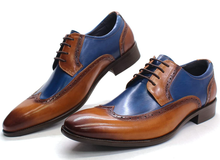 Load image into Gallery viewer, Classic Man Leather Oxford Wingtip Shoe