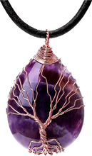 Load image into Gallery viewer, Tree of Life Copper Wire Wrapped Chakra Necklace/Choker