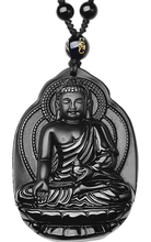 Load image into Gallery viewer, Black Obsidian Necklace